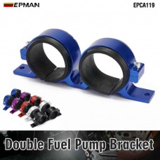 EPMAN Anodised Dual Double & Twin Fuel Pump Brackets fit for Bosch EFI & Aeroflowpumps  Blue,Red,Black,Purple,Silver EPCA119